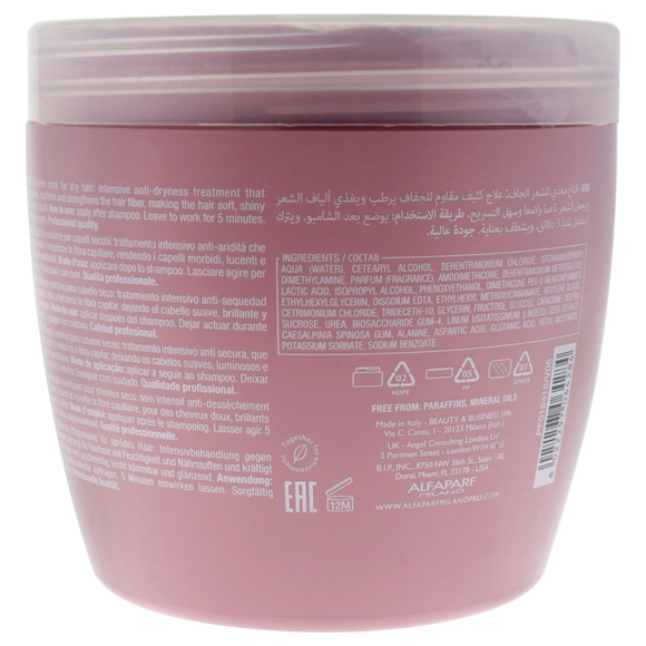 Semi Di Lino Moisture Nutritive Mask by Alfaparf Milano Unisex 16.9 oz Masque - Picture 2 of 2